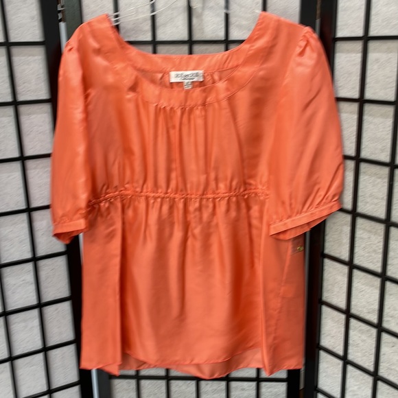 Vintage Due Per Due Coral S/S Silk Top, NWT SZ 16 - Picture 2 of 7